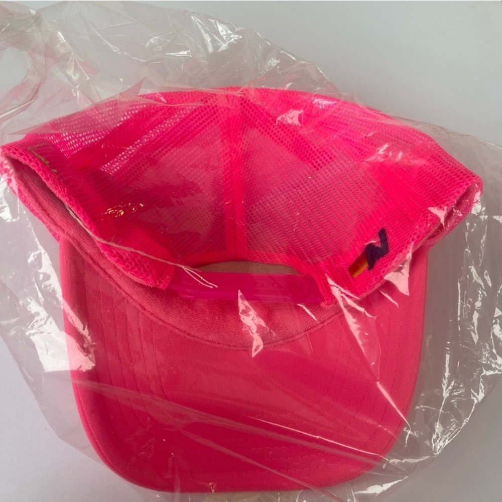 NWT Aviator Nation Vintage mesh Trucker Hat Locals Only Patch โ Neon pink - Picture 5 of 10